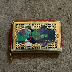 Gold and Red Women's Wallet